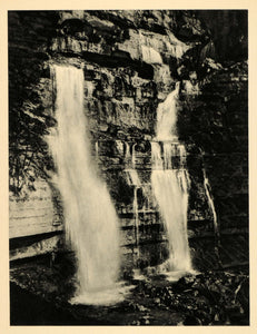 1927 Madonna di Campiglio Waterfall Brenta River Italy - ORIGINAL IT3
