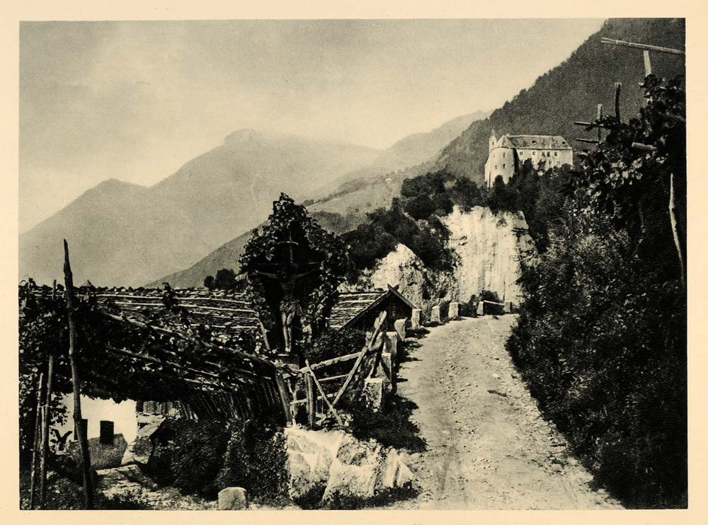 1927 Merano Italy Castle Tyrol Castel Tirolo Landscape - ORIGINAL IT3