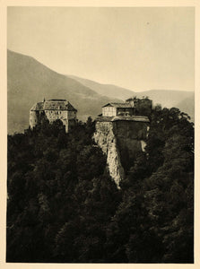 1927 Castle Tyrol Castel Tirolo Merano Meran Italy - ORIGINAL PHOTOGRAVURE IT3