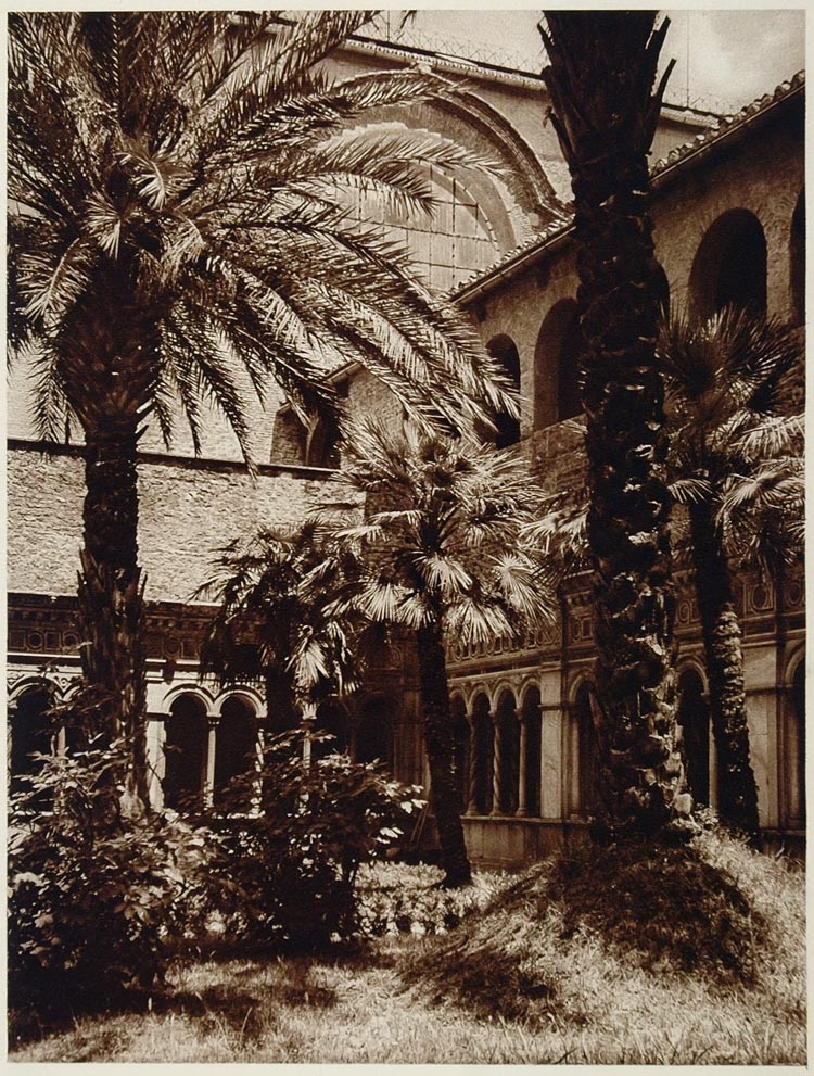 1925 Photogravure Cloister Basilica St. John Lateran San Giovanni Laterano Rome
