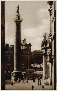 1925 Photogravure Colonna Traiana Rome Trajan's Forum Triumphal Column Victory
