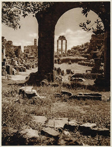 1925 Photogravure Ruins Roman Forum Foro Romano Rome Archaeology Site Italian