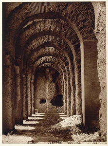 1925 Photogravure Palace Septimius Severus Palazzo Vault Arch Ancient Rome Italy