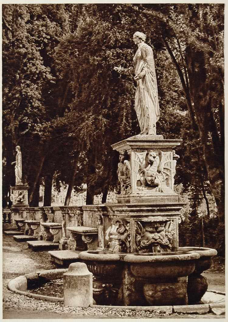 1925 Photogravure Galleria Borghese Museum Sculptures Statues Rome Roman Art