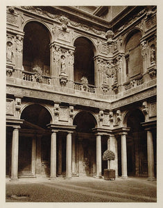1925 Court Courtyard Palazzo Marino Milan Milano Italy - ORIGINAL ITALY3