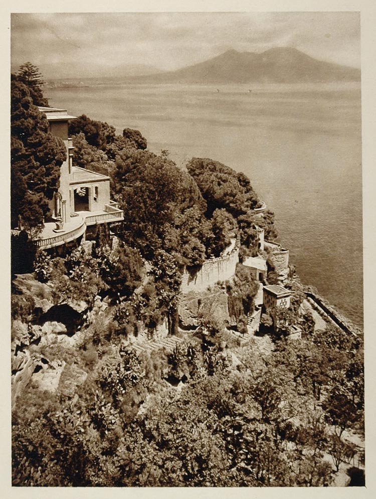 1925 Mount Vesuvius Vesuvio Sea Naples Napoli Italy - ORIGINAL ITALY3