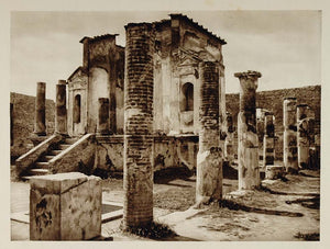 1925 Ruins Columns Temple of Isis Iside Pompeii Italy - ORIGINAL ITALY3