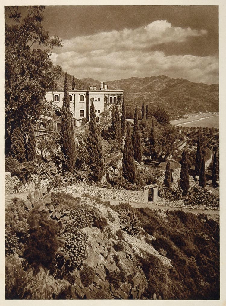 1925 Villa Taormina Sicily Italy Italia Landscape Kurt Hielscher ITALY3