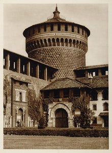 1925 Castello Castle Court Milan Milano Mailand Italy - ORIGINAL ITALY