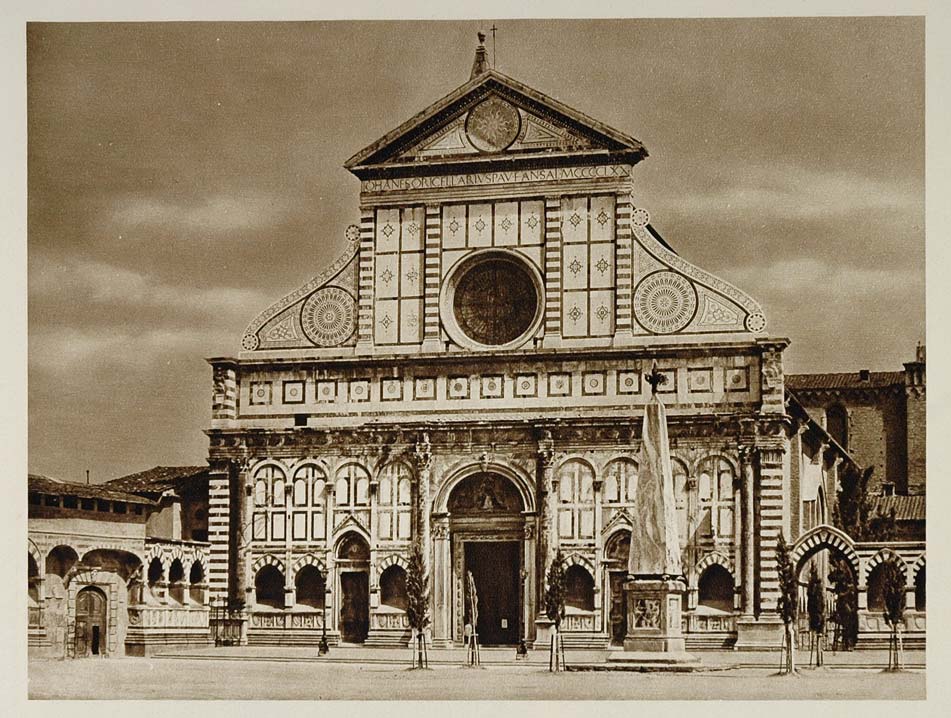 1925 S. Maria Novella Florence Firenze Florenz Church - ORIGINAL ITALY