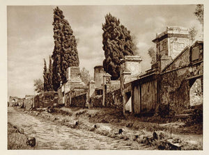 1925 Pompeii Pompei Street of Tombs Strada dei Sepolcri - ORIGINAL ITALY