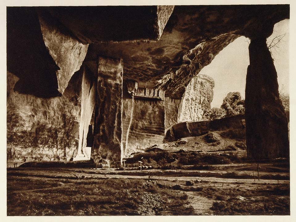 1925 Syracuse Siracusa Cava Latomia del Paradiso Quarry - ORIGINAL ITALY