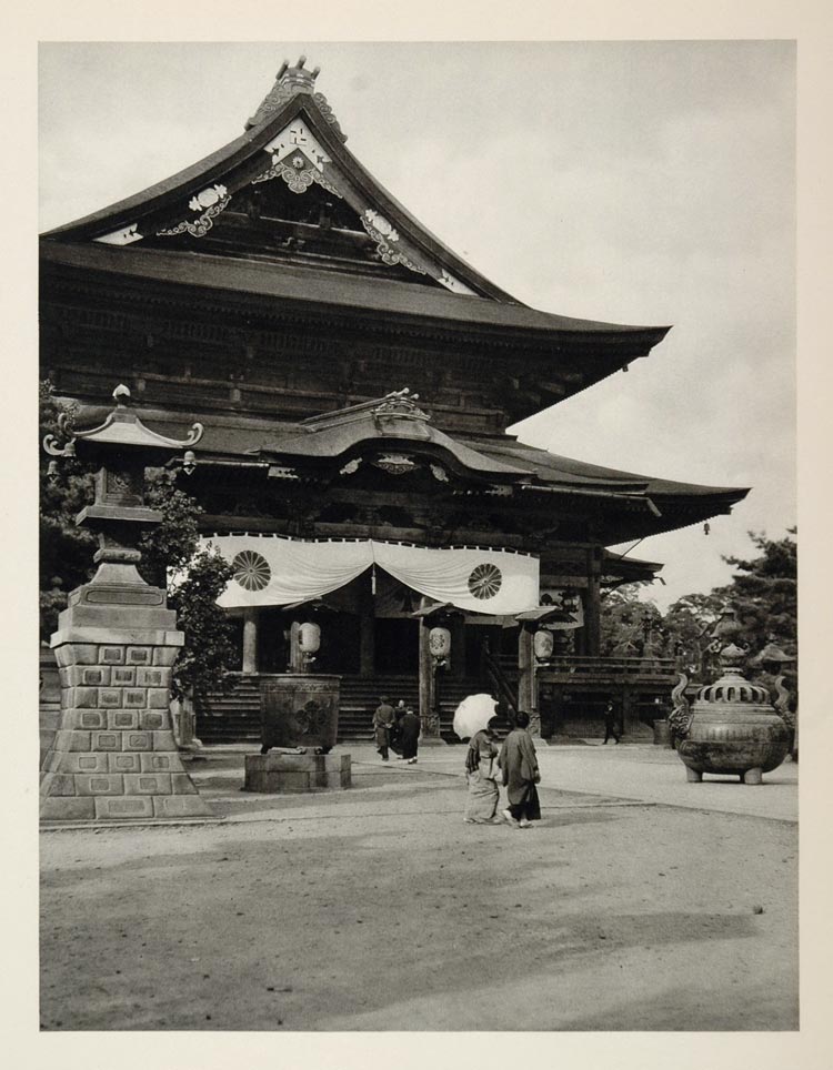 1930 Zenkoji Japanese Buddhist Temple Nagano Japan - ORIGINAL JAPAN2