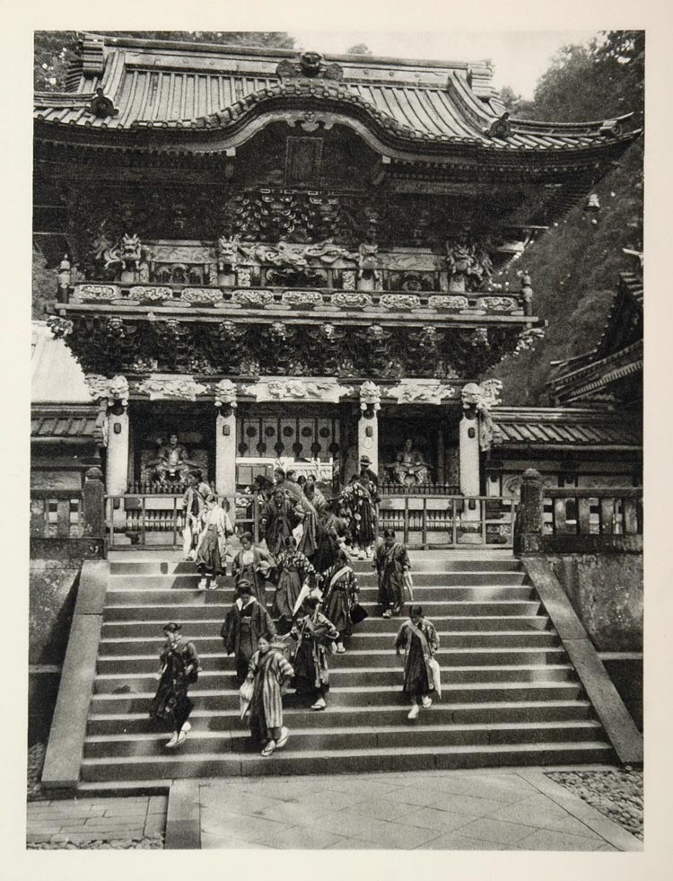 1930 Japan Nikko Toshogu Yomeimon Ieyasu Shrine Japanese Gate Heritage JAPAN2