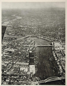 1930 Tokyo Bird's Eye View Aerial Sumida River Japan - ORIGINAL JAPAN2