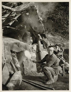 1930 Japanese Men Charcoal Burners Japan Photogravure - ORIGINAL JAPAN2