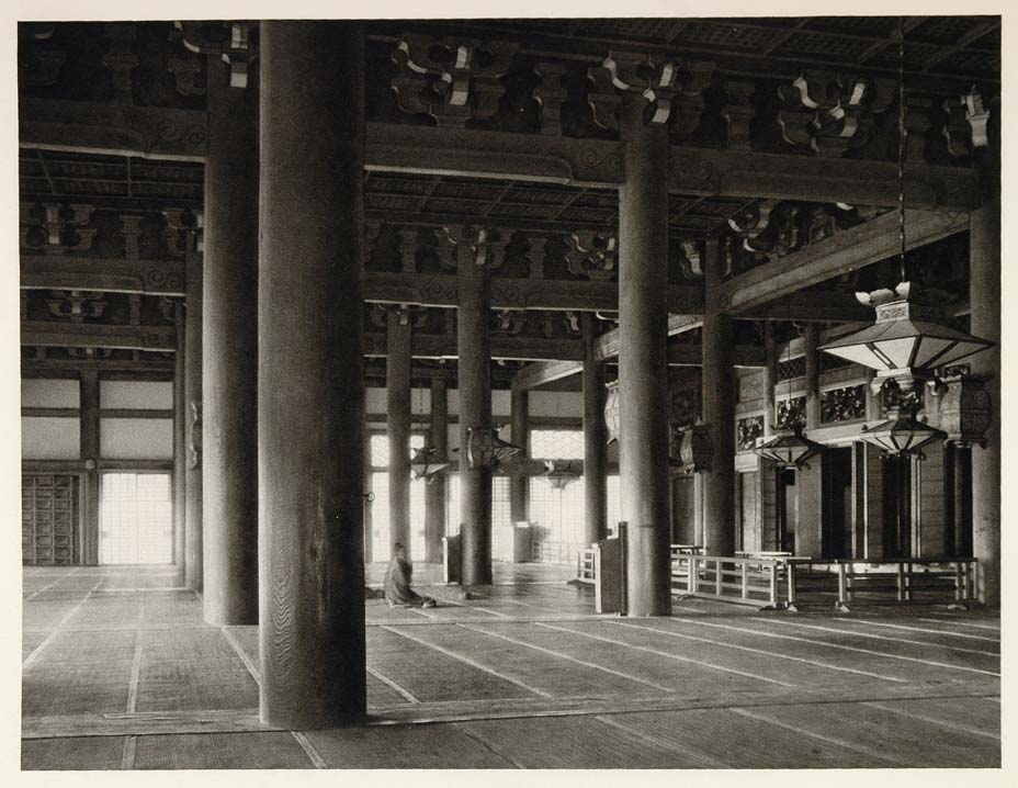1930 Interior Kiyomizu Temple Kyoto Japan Photogravure - ORIGINAL JAPAN2