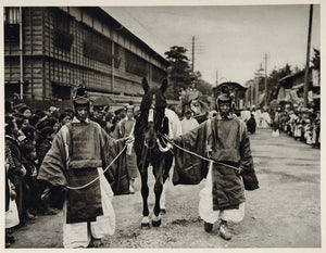 1930 Japanese Shinto Funeral Procession Photogravure - ORIGINAL JAPAN2