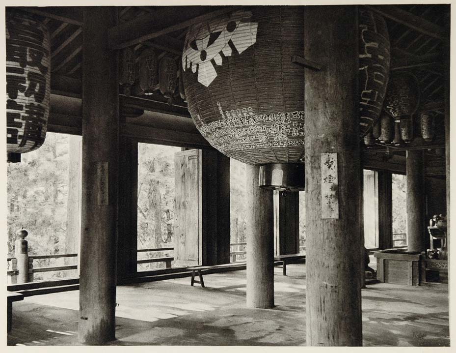 1930 Kiyomizu Temple Lantern Kyoto Japan Photogravure - ORIGINAL JAPAN2