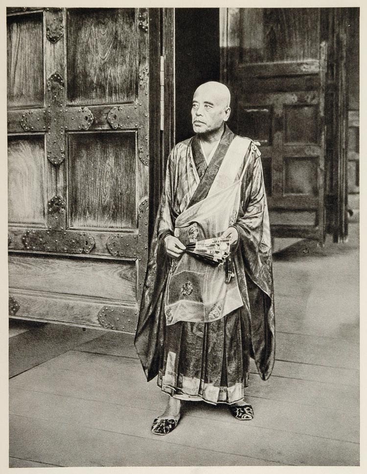 1930 Japanese Buddhist Priest Japan Photogravure Trautz - ORIGINAL JAPAN2