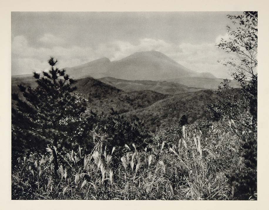 1930 Asamayama Asama Volcano Mountain Japan Landscape - ORIGINAL JK1