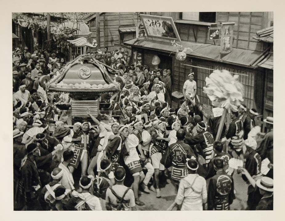 1930 Japanese People Shinto Festival Procession Japan - ORIGINAL JK1