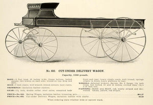1912 Ad Antique Farm Cut-Under Delivery Wagon No. 693 Seat Transportation LAC2