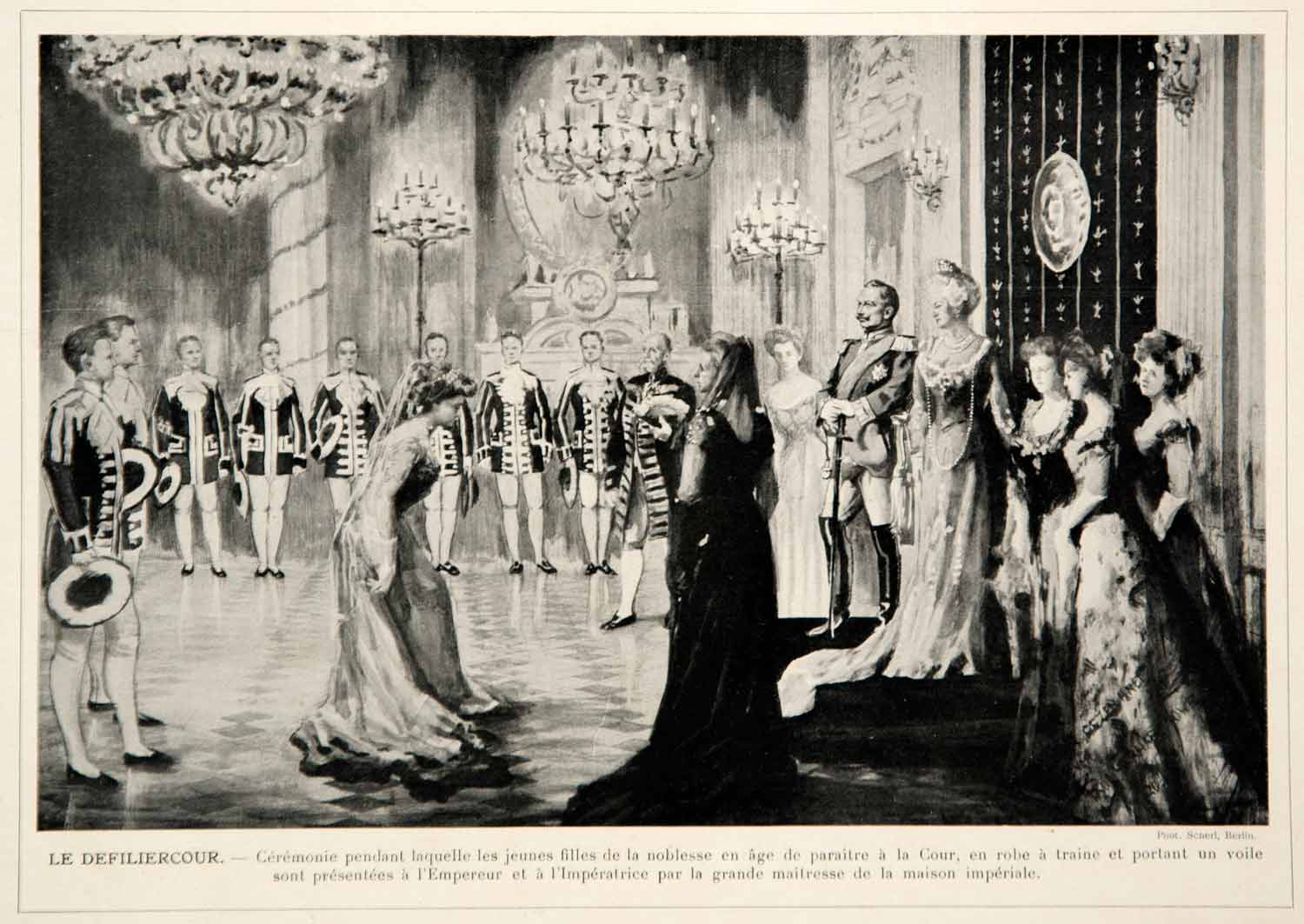 1913 Print Kaiser Wilhelm II Emperor Empress Imperial Court Germany Royalty