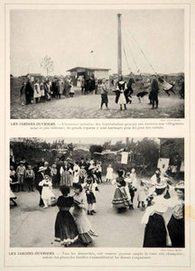 1913 Print Berlin Germany Outdoor Garden Dancers Dancing Dance Children Playing