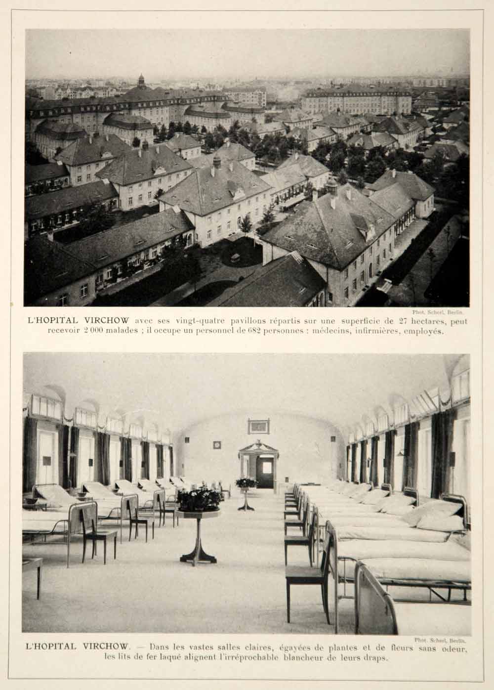 1913 Print Berlin Virchow Hospital Buildings Ward Charite Universitatsmedizin