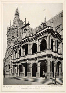 1913 Print Kolner Rathaus Rathauslaube Renaissance Loggia City Hall Cologne Koln