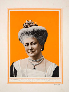 1913 Color Print Kaiserin Augusta Victoria German Empress Queen Prussia Portrait