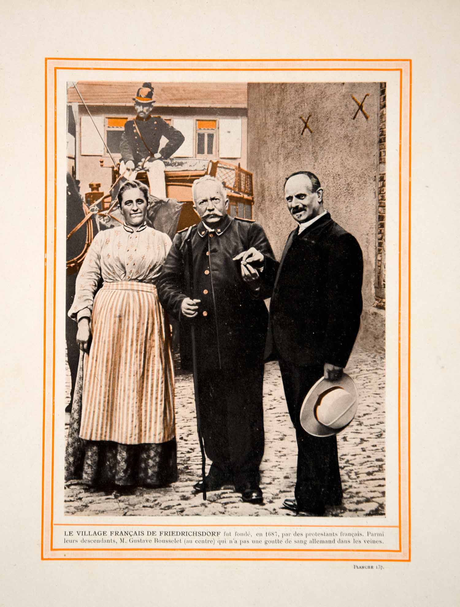 1913 Color Print Friedrichsdorf Germany French Huguenots Descendants Costume