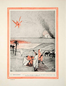 1914 Color Print Simplicissimus Satire Political War Cartoon Wilhelm Schulz Art