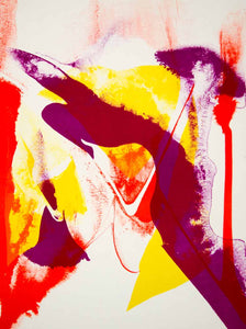 1965 Lithograph Paul Jenkins Abstract Art Composition Atelier Mourlot Modern