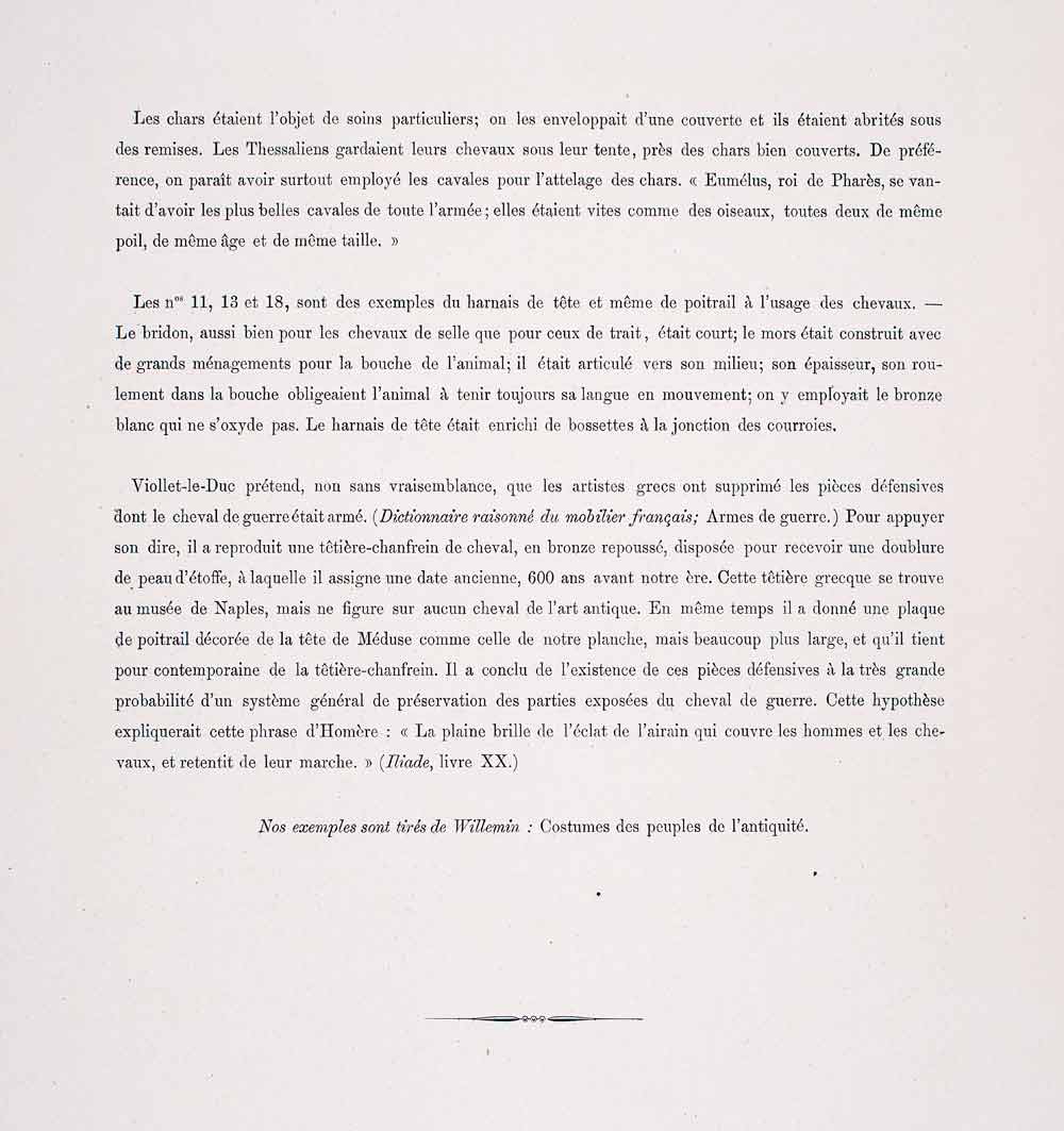 1888 Chromolithograph Ancient Greek Hemlmet Chariot Hoplite Uniform Shield LCH1