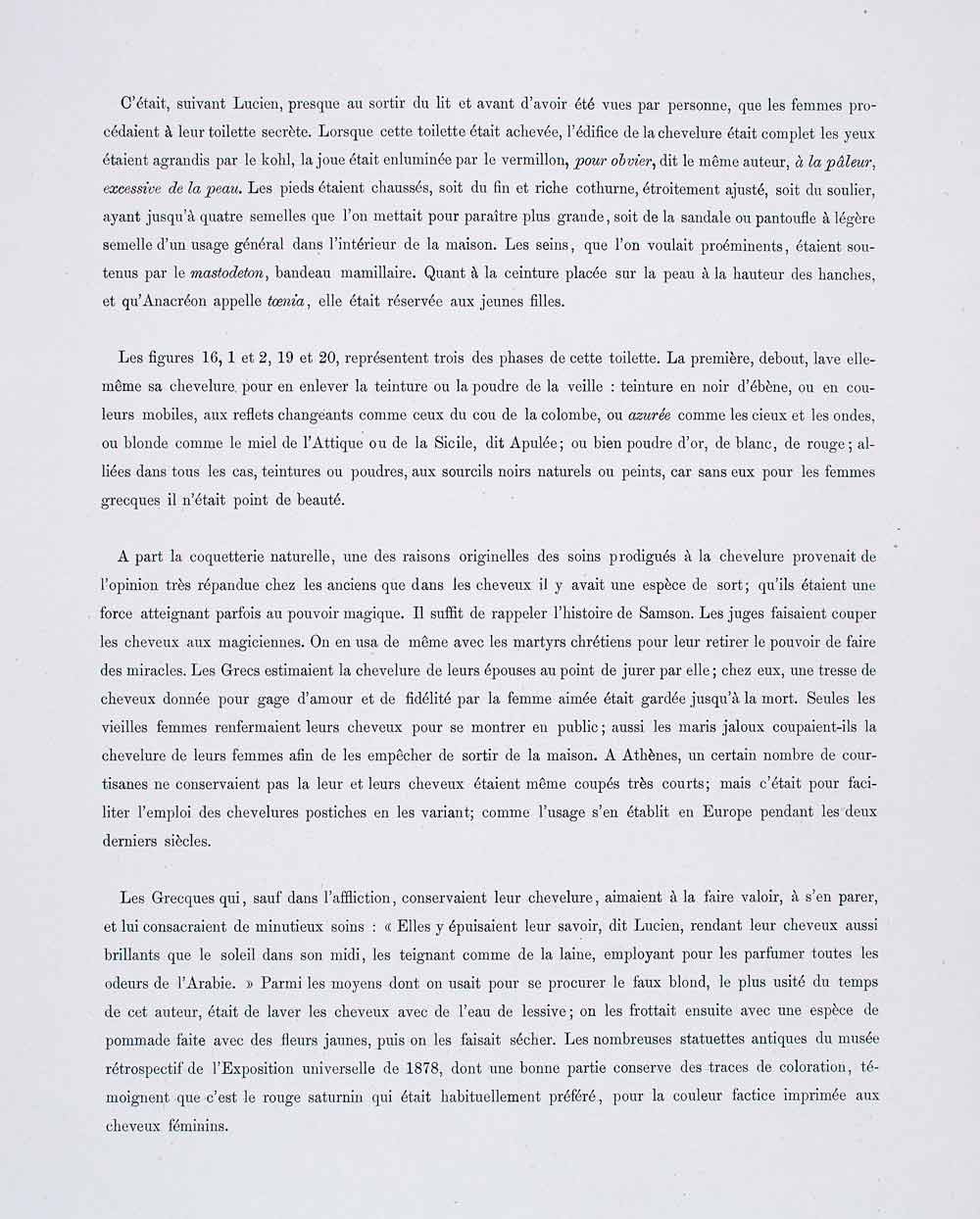 1888 Chromolithograph Ancient Greece Nude Bathing Ritual Fan Toilette Dress LCH1