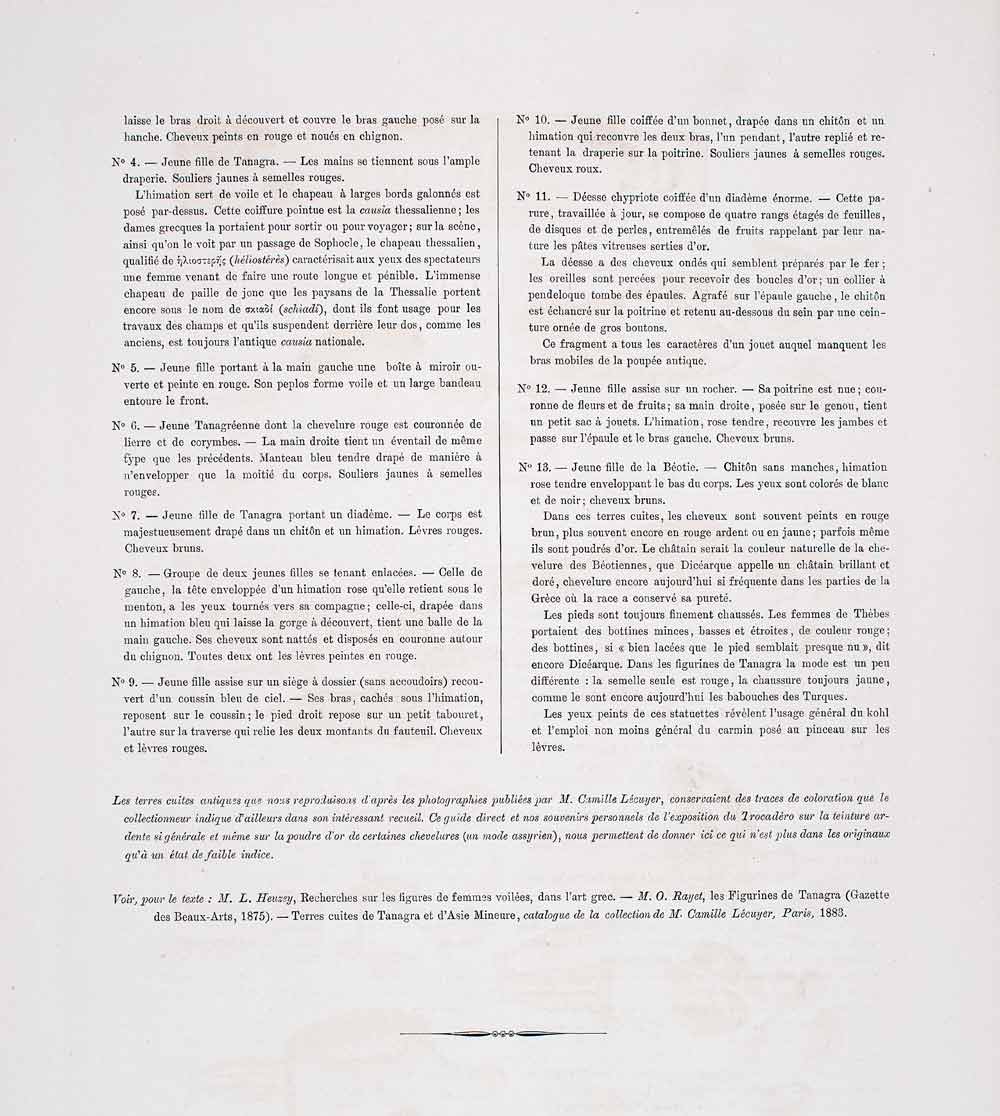 1888 Chromolithograph Ancient Greece Statue Sculpture Women Fashion Nude LCH1