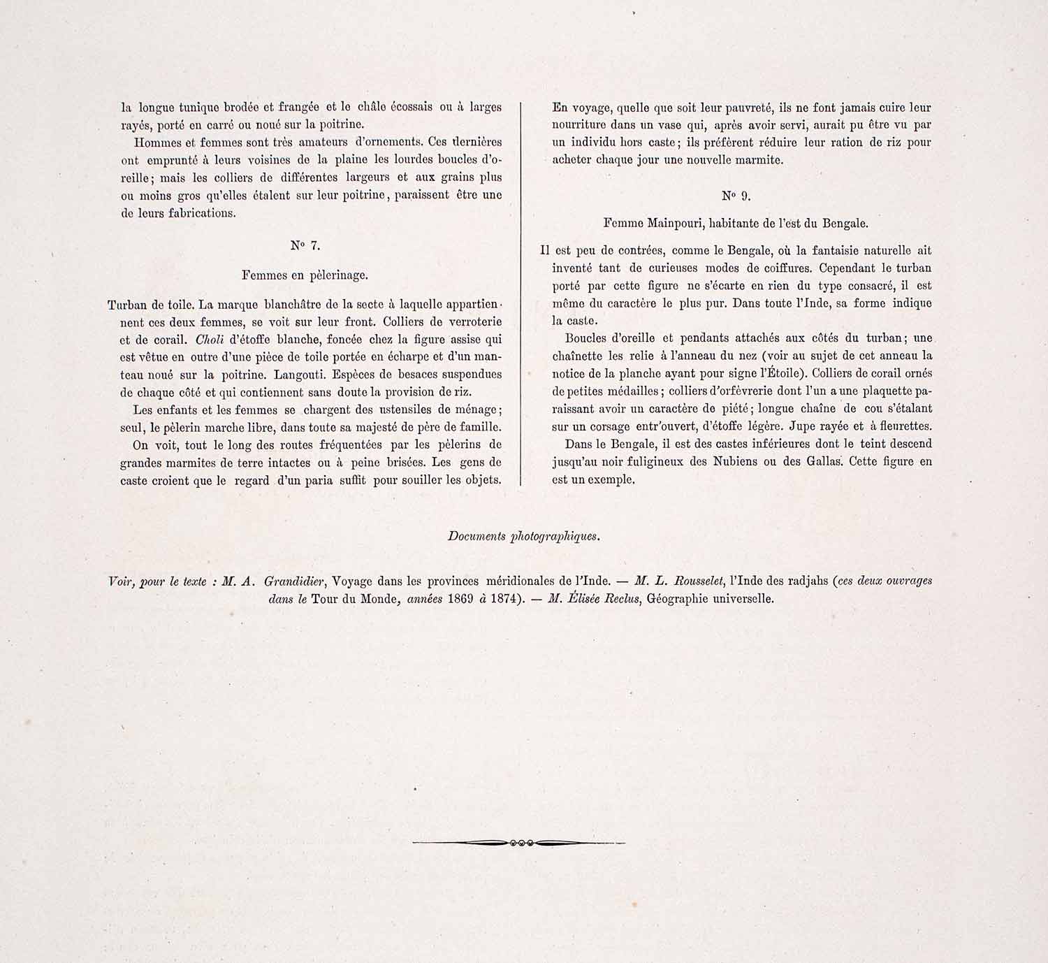 1888 Chromolithograph India Costume Garro Koli Manipuri Assam Bayadere LCH2