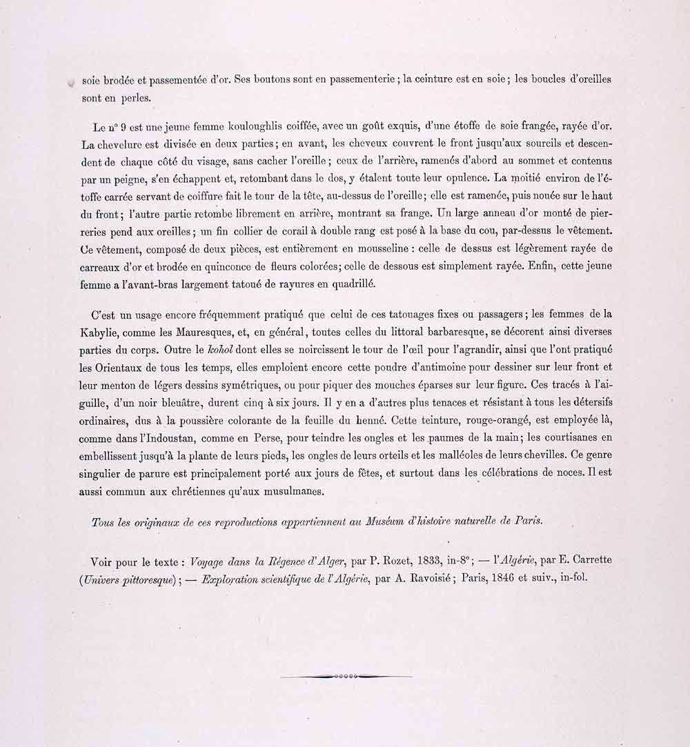 1888 Chromolithograph Berber Costume Ethnic Algeria Oran Tunisia Moor Dress LCH2