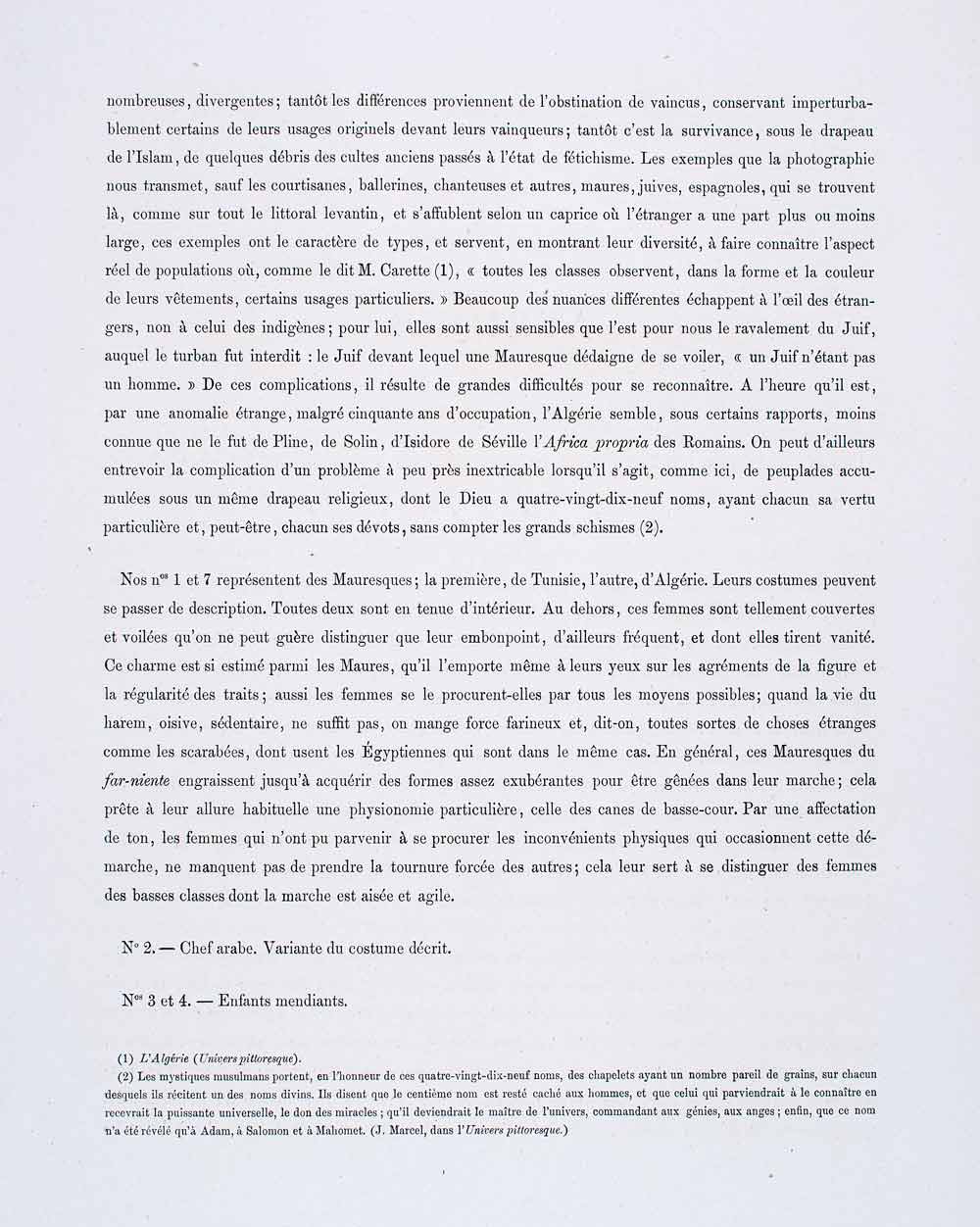 1888 Chromolithograph Costume Algeria Tunisia Evil Eye Child Moor LCH2