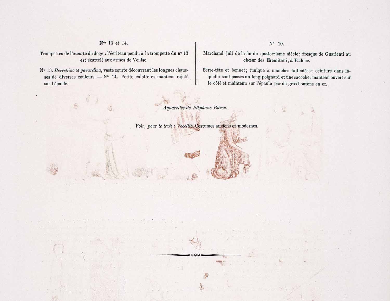 1888 Chromolithograph Doge Venice Costume Jew Historical Corno Ducale LCH2