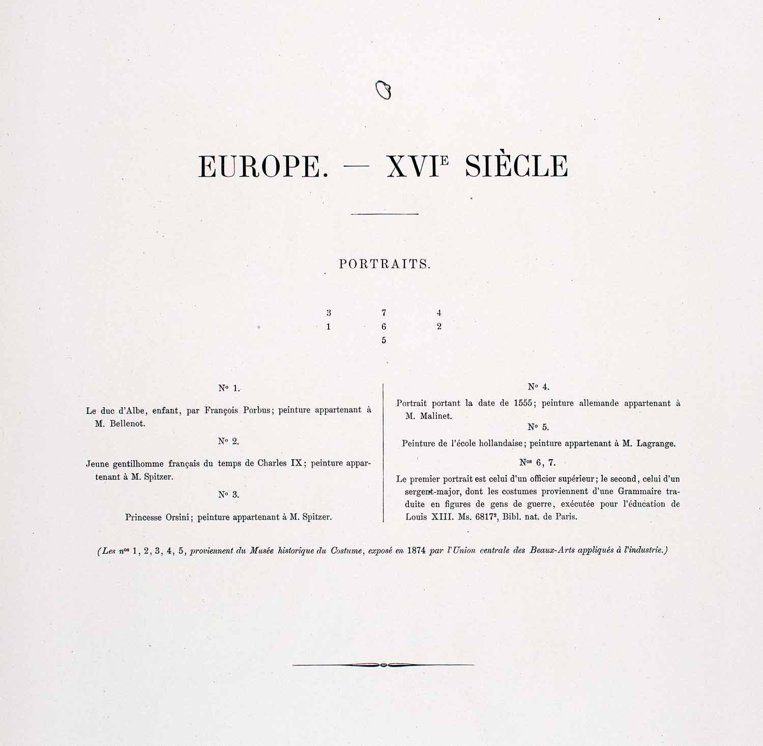 1888 Chromolithograph Portrait 16th Century Child Clothing Dress Jerkin LCH3