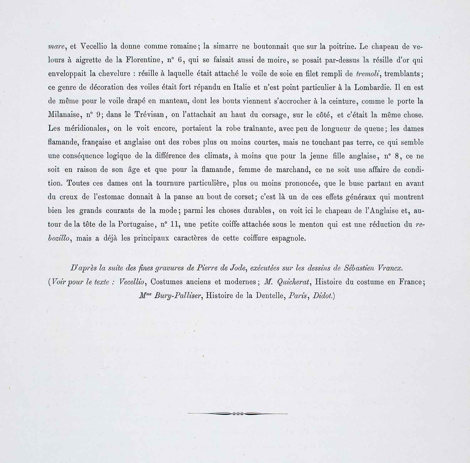 1888 Chromolithograph Traditional Clothing 16th Century Couple Costume LCH3