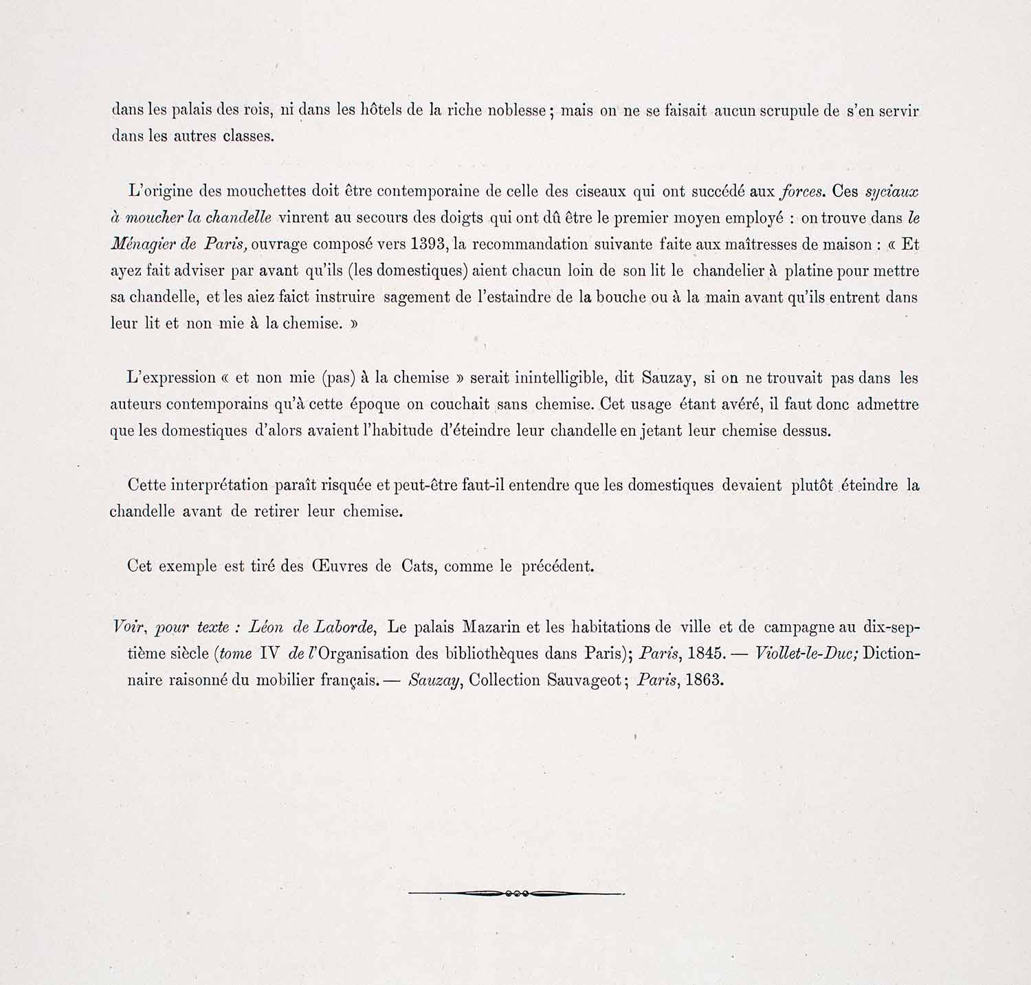 1888 Chromolithograph Louis Bedroom Fireplace Chest Interior Costume LCH4