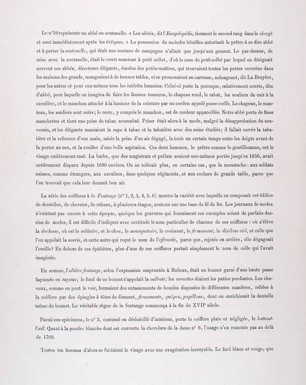 1888 Chromolithograph Maintenon Conti Bourbon Fashion Fontange Dress LCH4