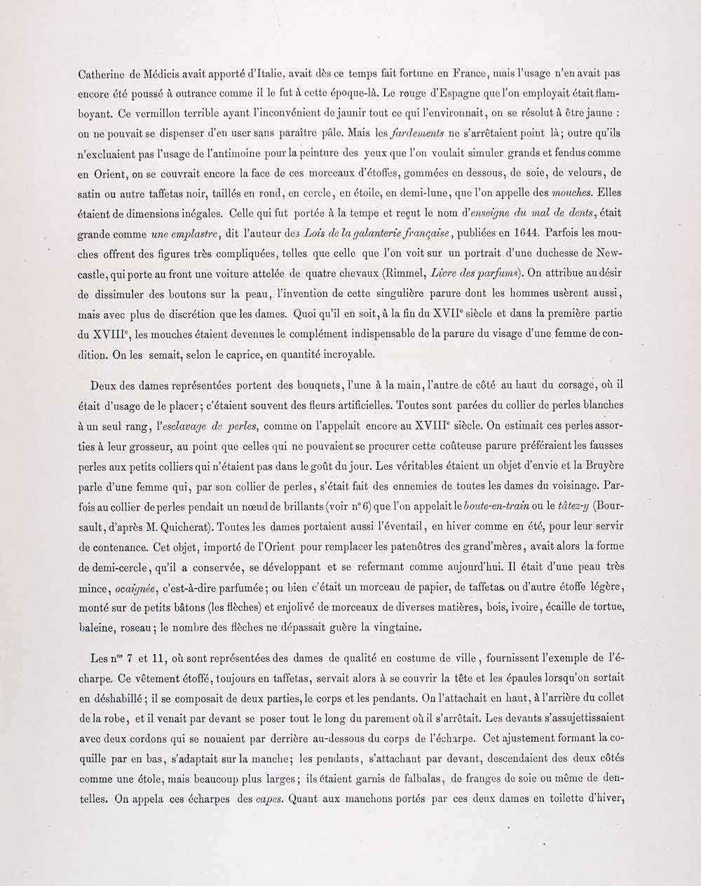 1888 Chromolithograph Maintenon Conti Bourbon Fashion Fontange Dress LCH4