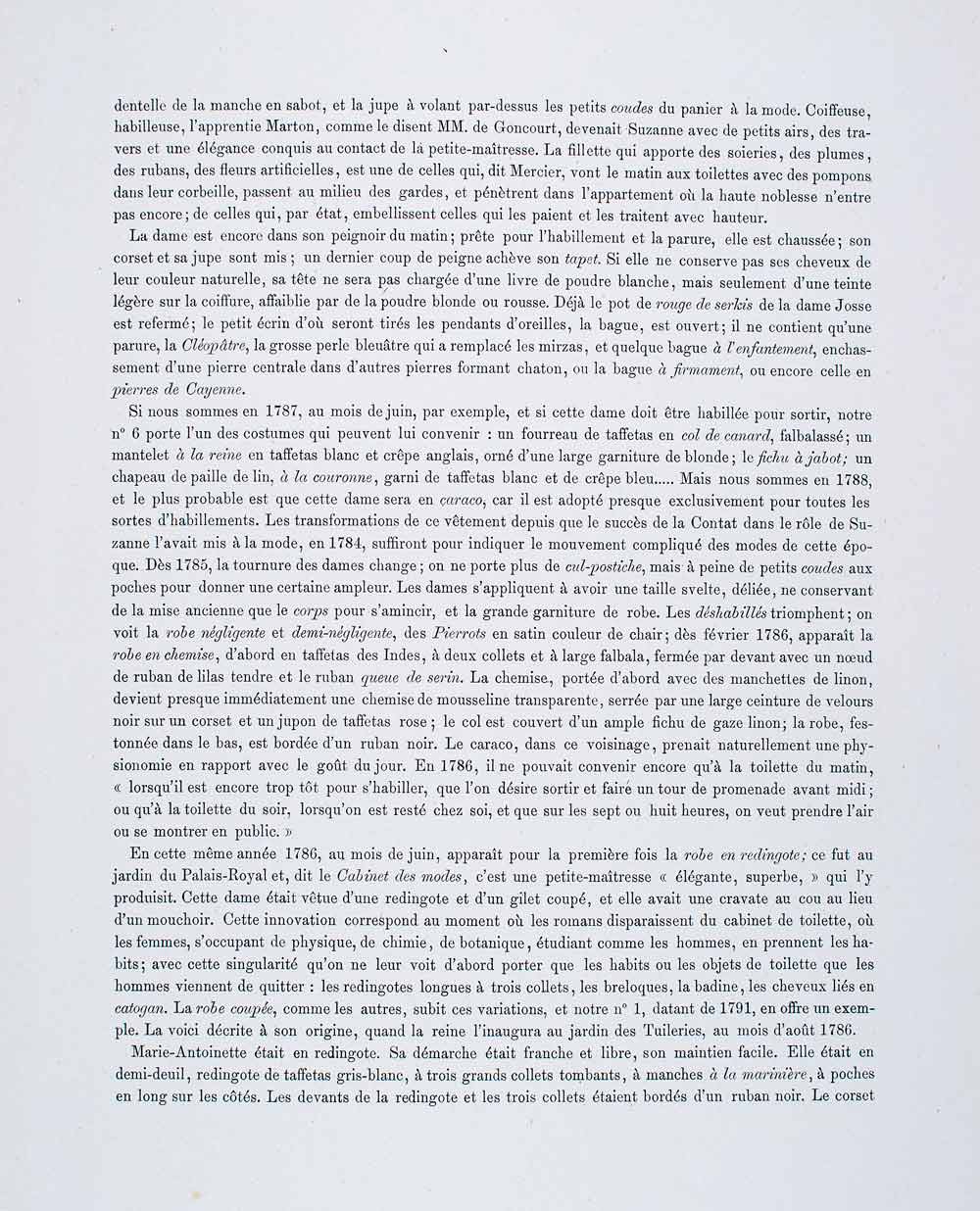 1888 Chromolithograph 18th Century France Fashion Tradition Dress Gown Hat LCH4