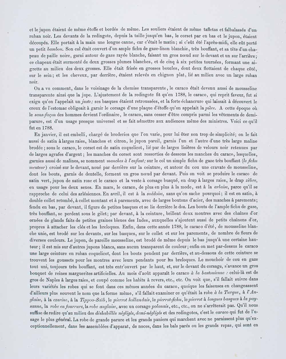 1888 Chromolithograph 18th Century France Fashion Tradition Dress Gown Hat LCH4