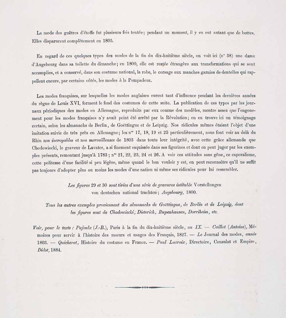 1888 Chromolithograph 18th Century Costume Fashion Consulat Europe LCH5